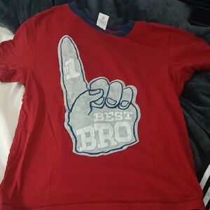 Gymboree Red Tee with Number One Bro Design